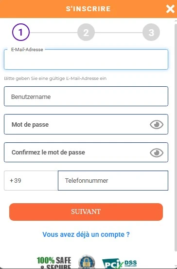 gratorama casino sinscrire